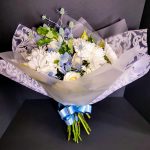 Wrapped and tie blue and white (small)