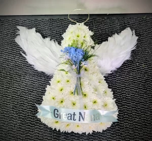 Angel funeral tribute shapes