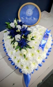 Heart funeral tribute shapes
