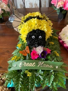 bespoke funeral tribute Bee flower